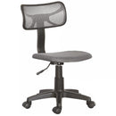 Sedia Girevole 5 Ruote per Ufficio Cameretta con Schienale Ergonomico in Tessuto a Rete Grigio      