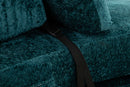 Divano Letto Faster Petrolio 150x100x80 cm in Spugna e Poliestere Verde acqua      