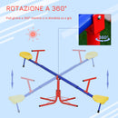 Altalena per Bambini da Giardino 182x77x43 cm in Metallo Multicolor