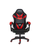Sedia da Gaming Ergonomica 66x60x134 cm con Poggiapiedi in Similpelle Rosso