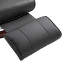 Poltrona Relax Reclinabile Manualmente fino 145° con Poggiapiedi e Rivestimento in Finta Pelle Nero      