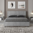 Letto Matrimoniale Francese Testata Dritta Demas Grigio Varie Misure