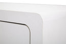 Comodino Alto Venus 60x32x79 cm in MDF e Ferro Bianco e Oro      