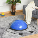 Balance Ball con 2 Elastici e Pompa per Allenamento e Riabilitazione Muscolare Blu