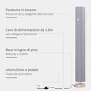 Lampada da Terra a Stelo Piantana per Salotto con Paralume di Stoffa 15x15x120 cm 
