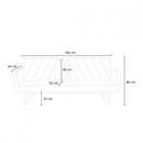 Divano Letto Clic Clac 182x64x80 cm in Tessuto Grigio Scuro