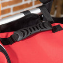 Carrello per Bicicletta Pieghevole 53x43x110 cm con Borsa da Trasporto in Tessuto Oxford Rosso