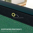 Telo Ombreggiante Frangivento 15,25x1,75 m contro Raggi UV con Fascette Incluse in HDPE Verde