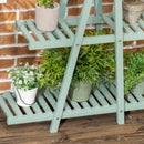 Portapiante a 3 Livelli 76x26x76 cm  in Legno di Abete Verde Chiaro