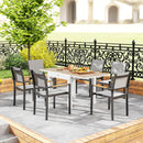 Tavolo da Pranzo da Giardino Allungabile 80-160 cm in Alluminio e in PSPC Bianco    