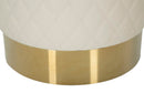 Puff Rotondo Sharon Ø36x39 cm in Pino e MDF e Metallo e Plastica      