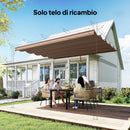 Telo per Pergola 250x255 cm con 10 Fori di Drenaggio in Poliestere Caffè      