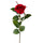 Set 8 Rose Artificiali Bacarat Altezza 67 cm Rosso