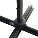 Ombrellone Lampara da Giardino 3x3 m in Alluminio e Poliestere Tortora Struttura Nero Deluxe      