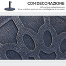 Base per Ombrellone Rotonda Ø45 cm per Pali da Ø3,8 e Ø4,8 cm in Resina e Acciaio Bronzo   