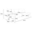 Divano Letto Clic Clac 171x75x73 cm in Tessuto Nero