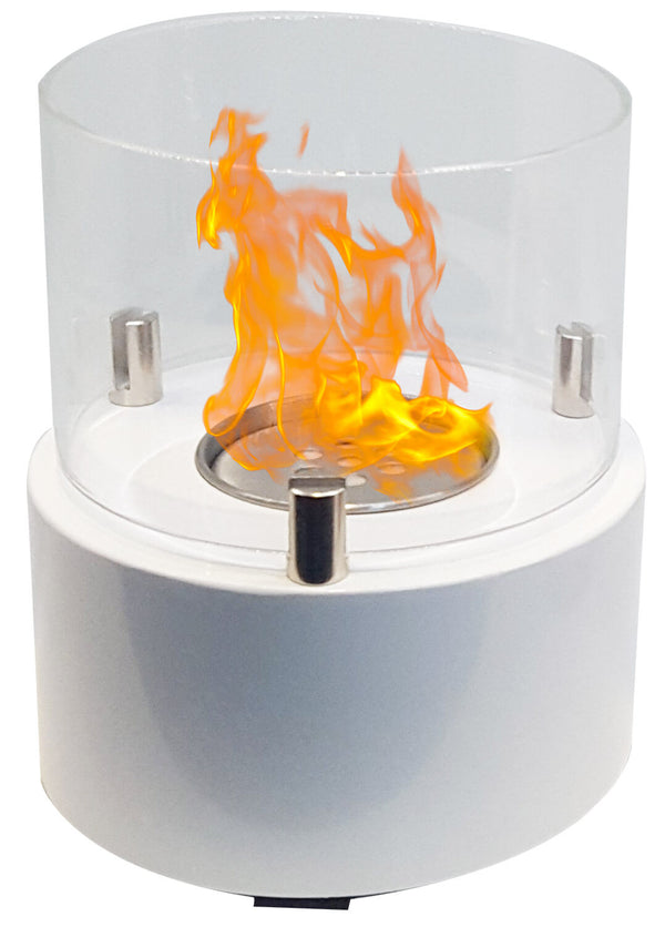 Camino a Bioetanolo da Tavolo Ø13x15,8cm Vannini Giotto Candle Bianco sconto