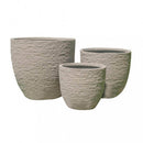 Set di 3 vasi Ciclamino in Fibra di argilla Beige