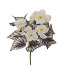 Set 6 Begonia Fiorita Artificiali Composta da 5 Fiori Altezza 28 cm 