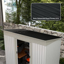 Set 12 Pannelli di Ricambio per Casette da Giardino 129x45 cm in Acciaio Zincato Grigio Scuro