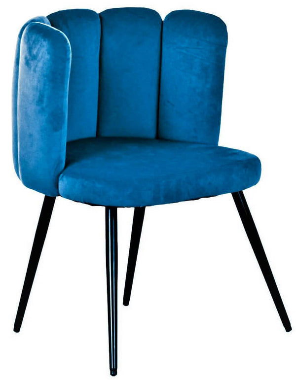 Sedia Imbottita 57x51x77 cm in Velluto Ottanio sconto