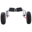 Carrello per Kayak Pieghevole in Alluminio 60x30x37 cm Max 60kg Argento e Nero 