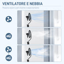 Ventilatore Nebulizzatore da Terra 44,5x38,5x120 cm con Serbatoio 3L 3 Modalità e 3 Velocità Nero      