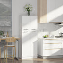 Mobile Dispensa Multiuso 59x31x155 cm in Legno Truciolare Bianco