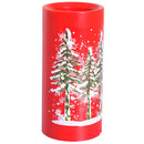 Candela di Natale LED con Proiettore 4 Effetti di Luce Rosso Ø7x15 cm 