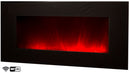Camino Elettrico da Parete Wifi Effetto Fiamma 2000W CheminArte Volcano XXL Nero