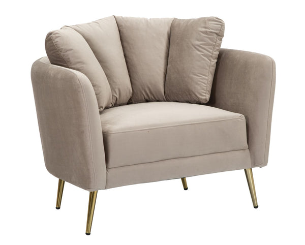 Poltrona Kiev 88x74x77 cm in Poliestere GREY/Oro sconto