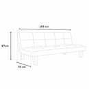 Divano Letto 165x70x67 cm in Similpelle Marrone