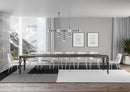 Tavolo Allungabile 140-400x90x77 cm Karamay Noce Telaio Antracite 