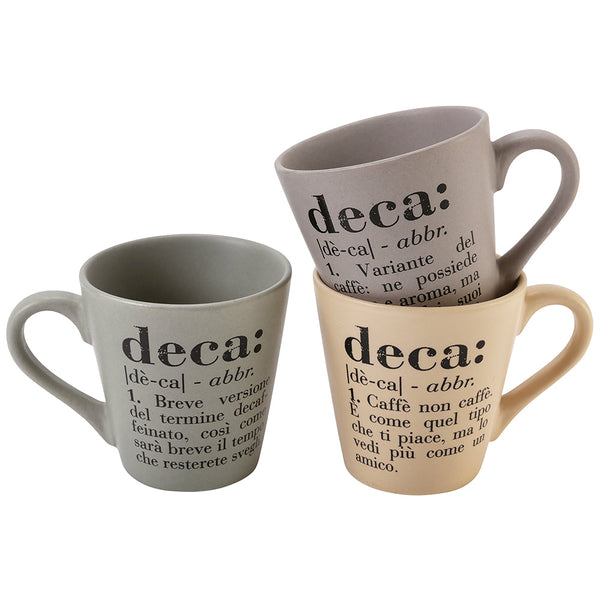 Set 3 tazzine Caffè "Deca" Ø5x5,5 cm in Bone China VdE Tivoli 1996 sconto