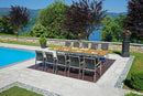 Tavolo da Giardino Allungabile 190/240/290x100x74 cm in Alluminio Vorghini Adermatt
