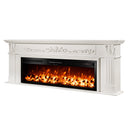 Camino Elettrico da Pavimento 70x190x27 cm Effetto Fiamma 1500W Bella & Tanzania