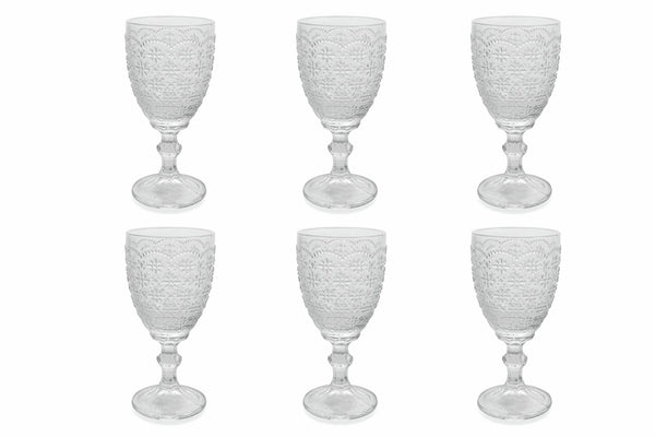 Set 6 Calici in Vetro 235 ml Villa d'Este Home Tivoli Sicilia sconto
