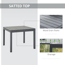Tavolo Allungabile da Giardino 180x90x73 cm in Plastica e Alluminio Grigio