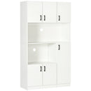 Mobile Dispensa Alto 6 Ante 2 Ripiani 100x40x180 cm in Truciolato Bianco