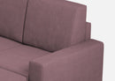 Divano 3 Posti con Pouf 208x155x85 cm Sakar in Tessuto Prugna