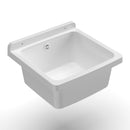 Lavatoio 40 cm Pilozzo a Parete Mini in Resina Bianco    