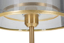 Lampada da Tavolo Levels Ø25x48 cm in Ferro e Tessuto Nero e Oro      