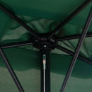 Ombrellone da Parete Mezzaluna Salvaspazio 230x130x245 cm Apertura a Manovella Verde   
