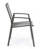Set 4 Sedie da Giardino 57x57x87,5h cm con Braccioli Cruise Antracite