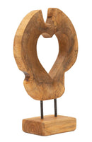 Scultura Hasi 28x10x38 cm in Teak Riciclato         
