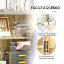 Armadietto da Esterno 74x43x88 cm Capanno Porta Attrezzi con Mensola con 2 Ante in Legno Color Legno      