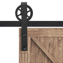 Binario per Porte Scorrevoli con Kit di Accessori in Acciaio Nero 100 cm sm 180mm 