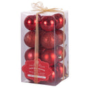 Set 16 Palle di Natale Ø5 cm in Plastica Rosso