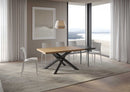 Tavolo Allungabile 140/190x90 cm Versalux Rovere Scortecciato Gambe Antracite      