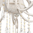 Lampadario Elegant in Metallo Grace Bianco con Oro